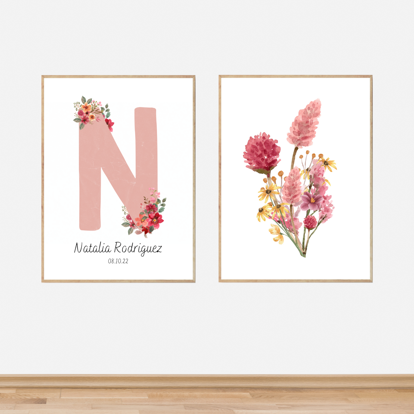 Flower Pink | Name & Letter