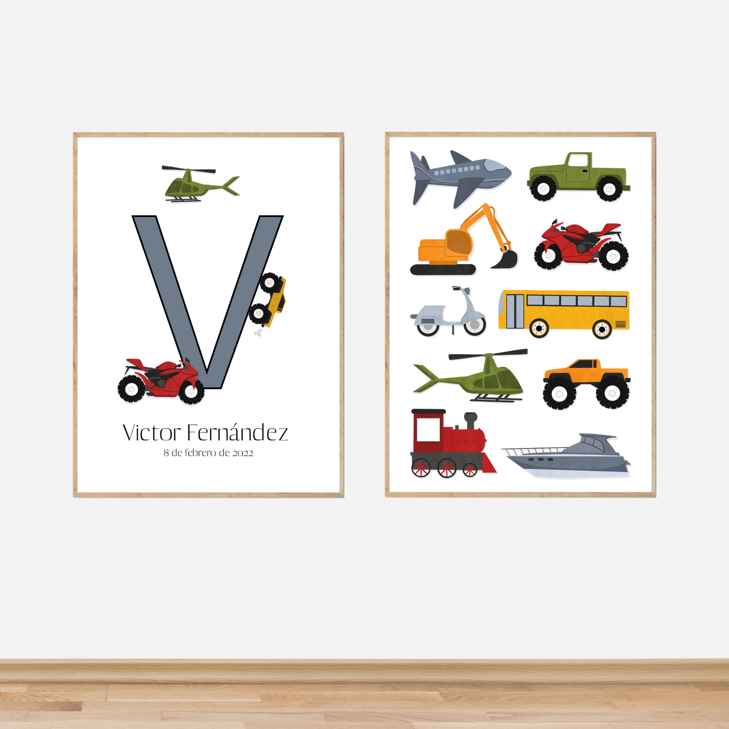 Vehicles Nursery Print
