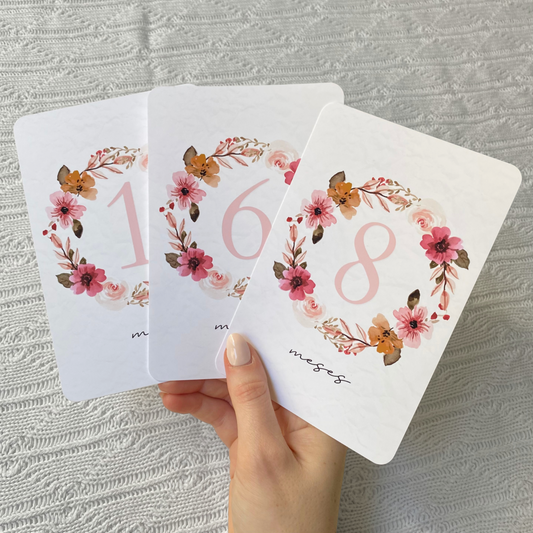 Flower Monthly Milestone Cards