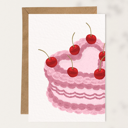 Vintage Birthday Cake | Pink