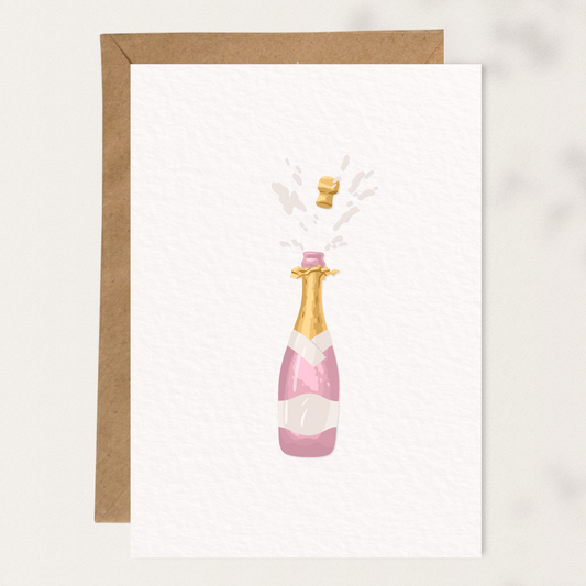 Pink Champagne Bottle